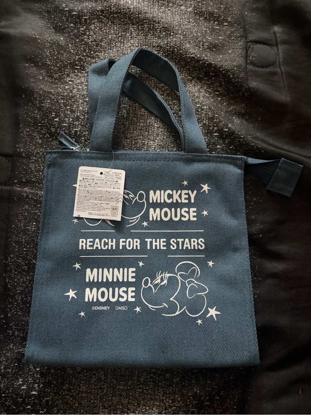 Disney Mickey & Minnie Denim Lunch Tote Bag - NWT